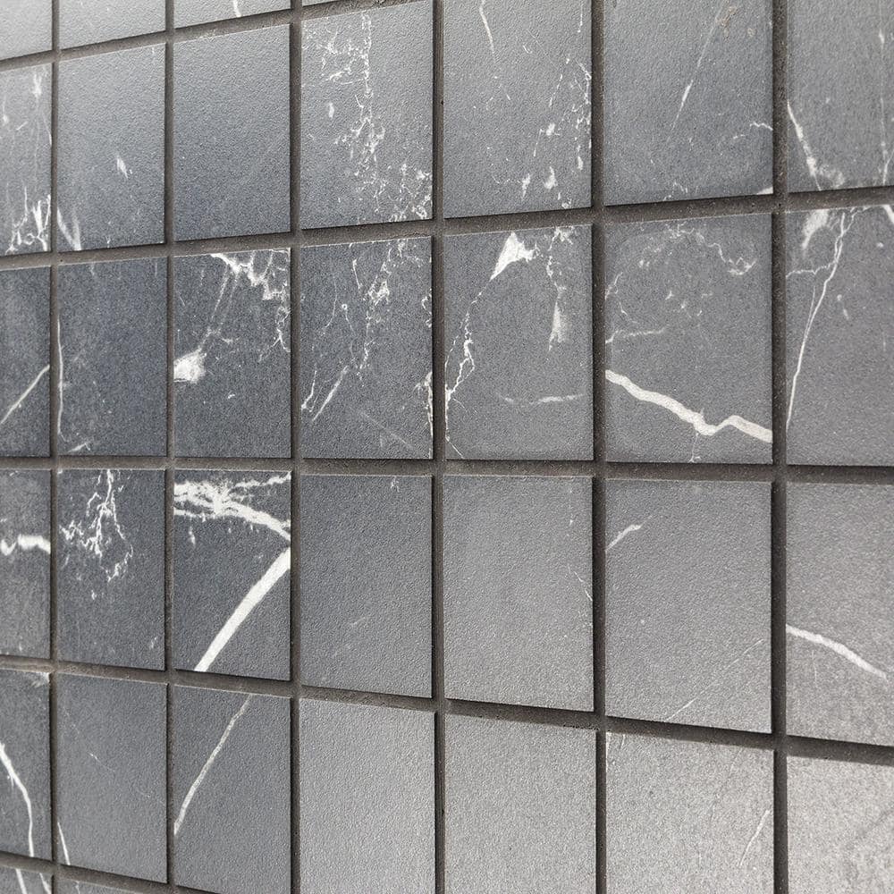 Grace Black Matte Porcelain Mosaic Tile for Floors and Walls