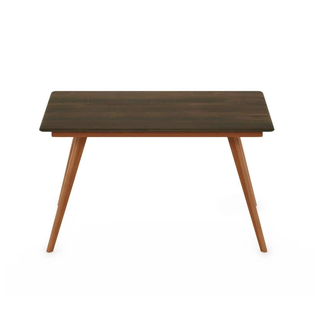 Redang Walnut 4-Leg Rectangular Wood Outdoor Dining Table with Smart Top