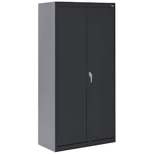 Classic Series ( 36 in. W x 72 in. H x 24 in. D ) Wardrobe Steel Garage Freestanding Cabinet in Black