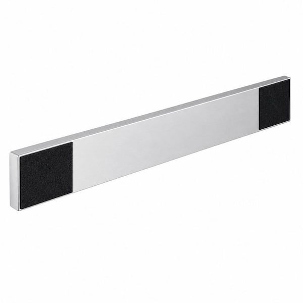 7-Knife 17 in. Black Double Sided Magnetic Knife Holder, Stainless Steel Knife Strip, Magnetic Knife Bar with 3 Hooks