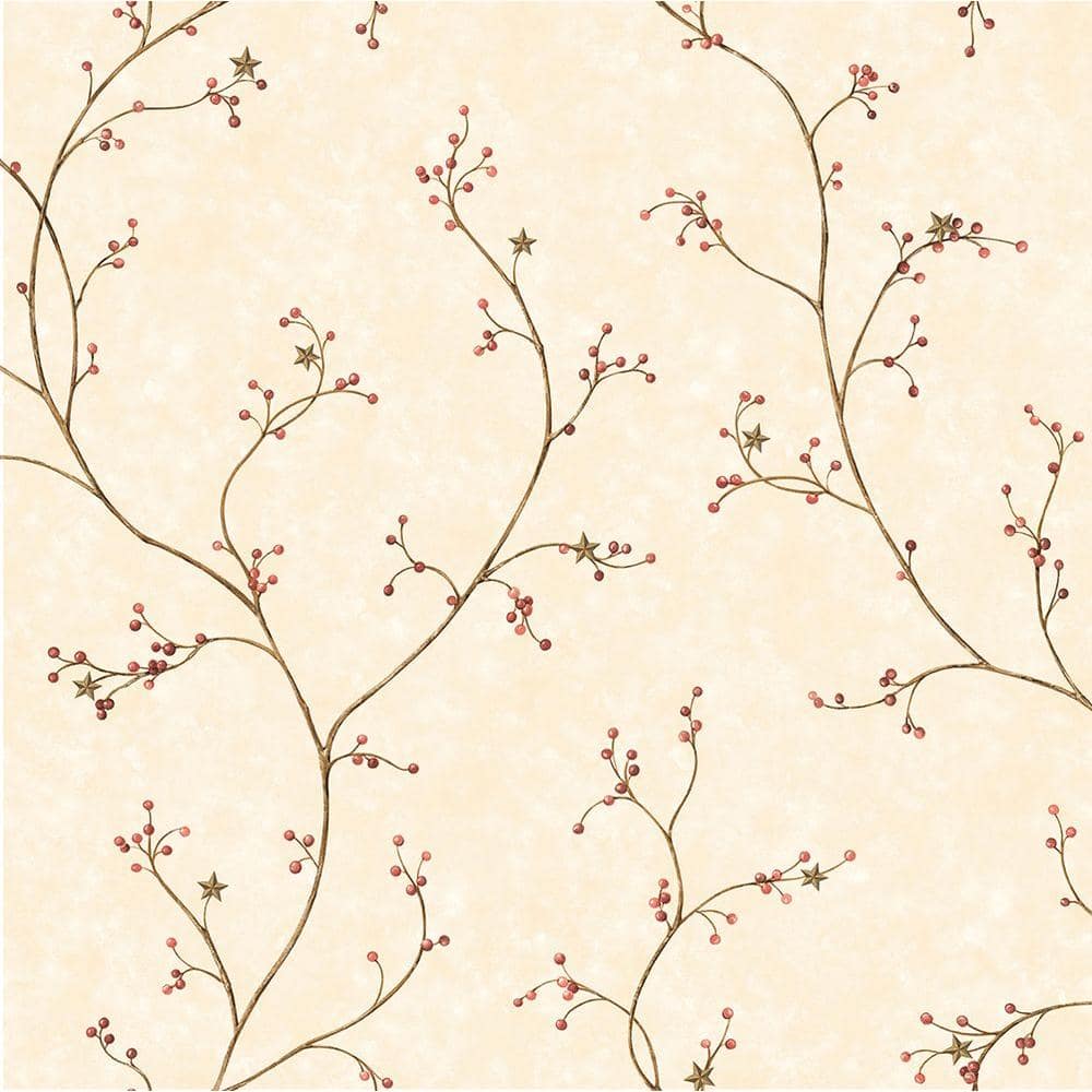 Star Berry Dark Red Vine Paper Strippable Roll Wallpaper (Covers 56.4 sq. ft.) price history on PriceWatchPro