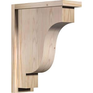 5-1/2 in. x 14 in. x 18 in. Douglas Fir Newport Smooth Corbel with Backplate