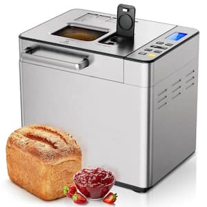 MASA・BASE BREAD SIMZLIFE 2 lb. Silver Bread Maker, with Fruit and Nut Dispenser ZX