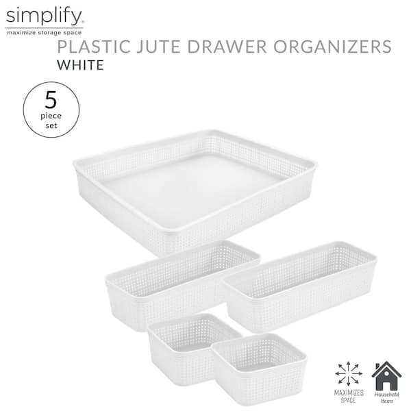 Simplify 5-Pack Organizing Set in White 30002-WHITE - The Home Depot