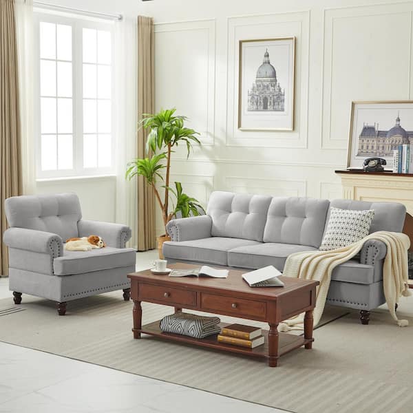 Living room sets with nailhead trim discount