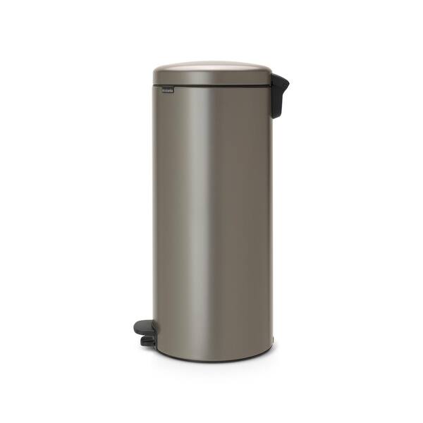 Brabantia NewIcon 8 Gallon (30L) Platinum Steel Step On Trash Can 114441 -  The Home Depot