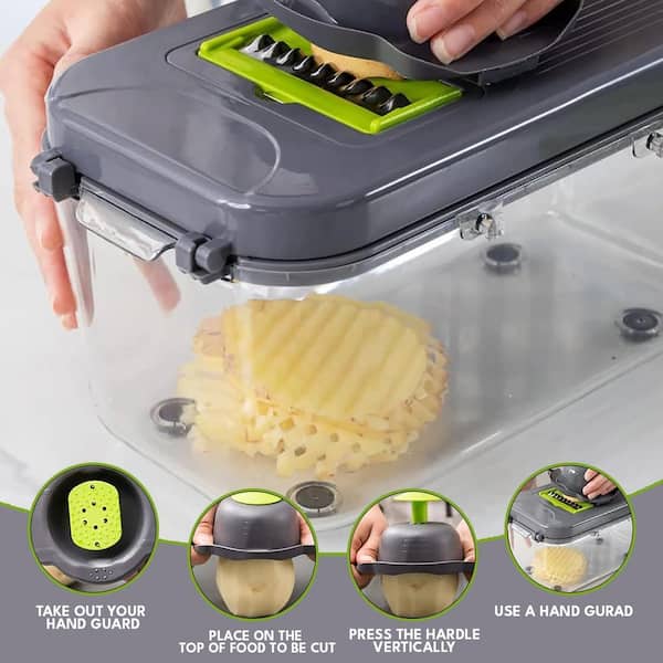 Lynzavix 22-in-1 Vegetable Chopper with Container, Multi Kitchen