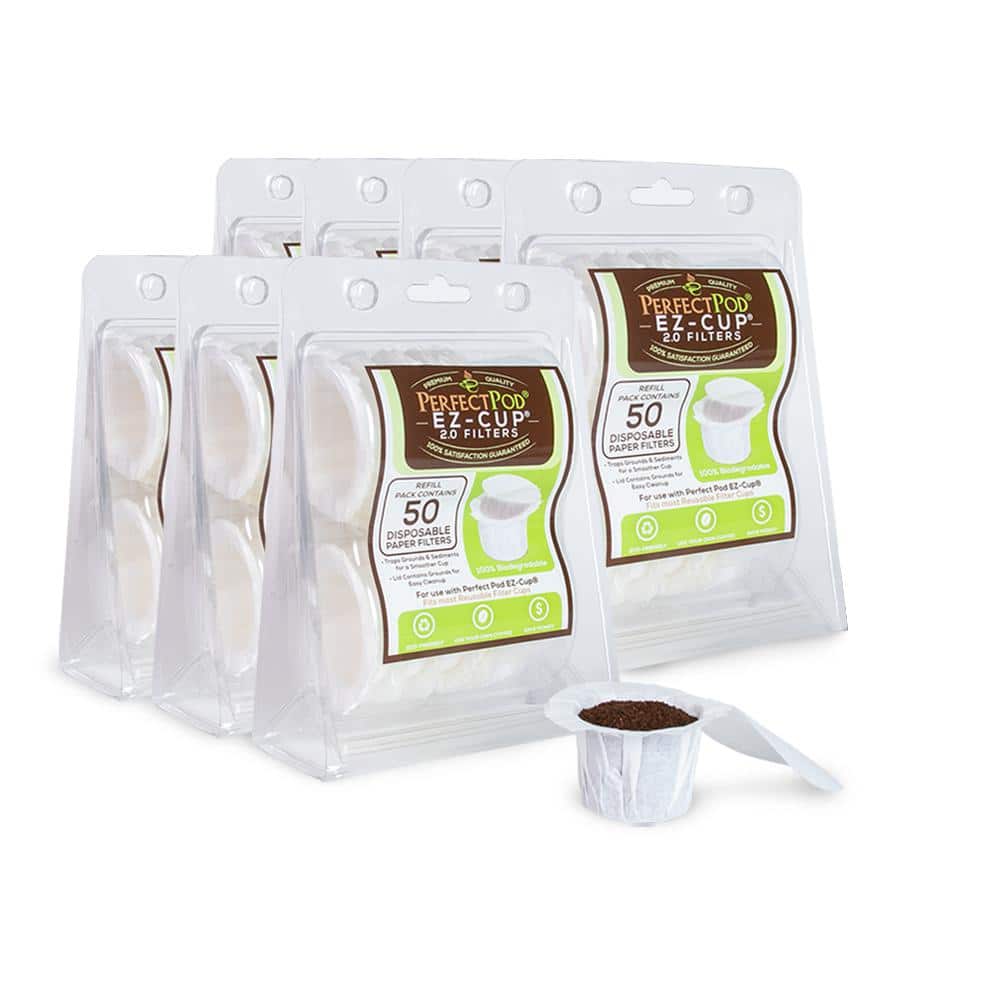 EZ-Cup 2.0 Disposable Paper Filters with Patented Lid Design for Reusable Coffee Pods 7-Pack (350 Filters ) price history on PriceWatchPro