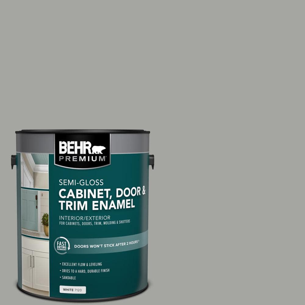 BEHR PREMIUM 1 gal. PPU2418 Great Graphite SemiGloss Enamel Interior