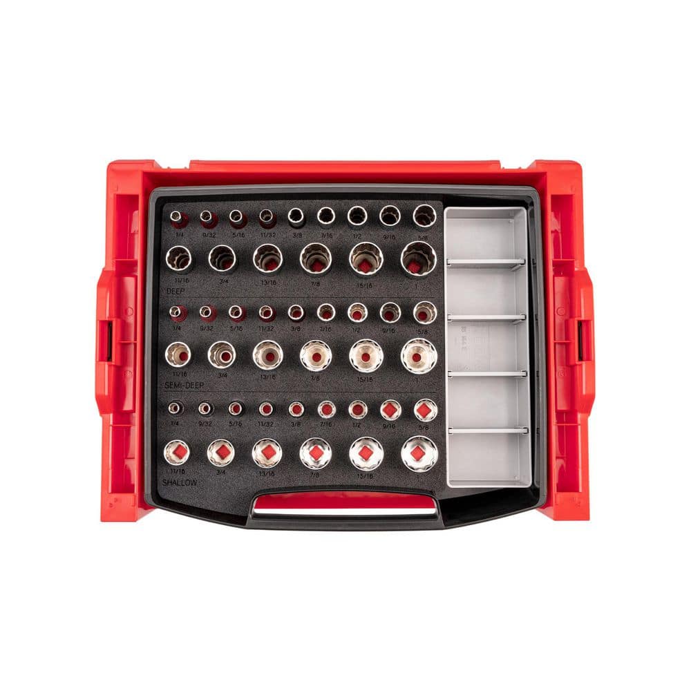 3/8 Inch Drive Shallow, Semi-Deep, and Deep 12-Point Socket Set with Open Top Drawer and Rack, 45-Piece (1/4-1 in. ) price history on PriceWatchPro