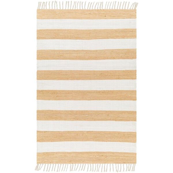 Cotone Mustard 5 ft. x 8 ft. Striped Indoor Area Rug