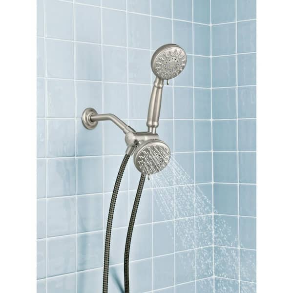 Banbury 5-spray 4 in. Dual Shower Head and Handheld Shower Head in Spot Resist Brushed Nickel Banbury 5-spray 4 in. Dual Shower Head and Handheld Shower Head in Spot Resist Brushed Nickel