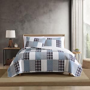Plaid Quilt Set Queen Size Bedspread Coverlet Patchwork Quilts Bedding Soft  Lightweight Bedspread Set Yellow Blue White Plaid Home Bedding Reversible