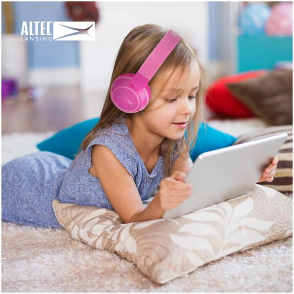 イヤホン Nsssss Altec Lansing 2-in-1 Pink Wireless Over the Head Headphone