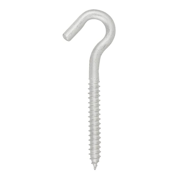 Everbilt 3/4 in. x 6 in. Zinc Plated Screw Hook 80322 - The Home Depot
