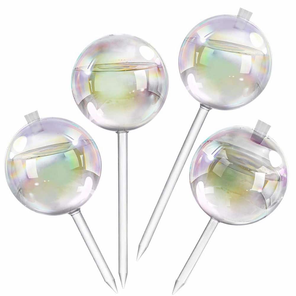 9.8 in. 17 oz Extra Large Glass Self Watering Globes Automatic Indoor Outdoor Plant Watering Bulbs Insert 4-Pack price history on PriceWatchPro