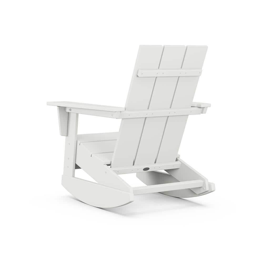 White Modern Adirondack Outdoor Rocking Chair