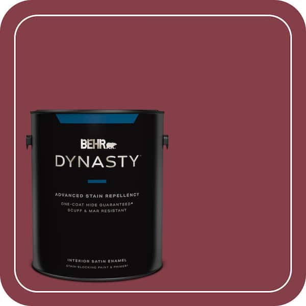 BEHR DYNASTY 1 gal. #S-H-120 Antique Ruby Satin Enamel Interior Stain-Blocking Paint and Primer