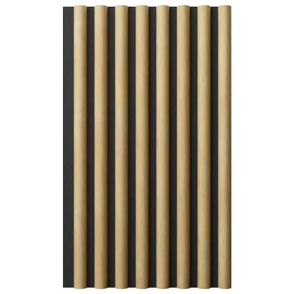 AcousticPro 1 in. x 1 ft. x 8 ft. Noise Cancelling Half Round MDF Sound Absorbing Panel in Puritan Pine (2-Pack)