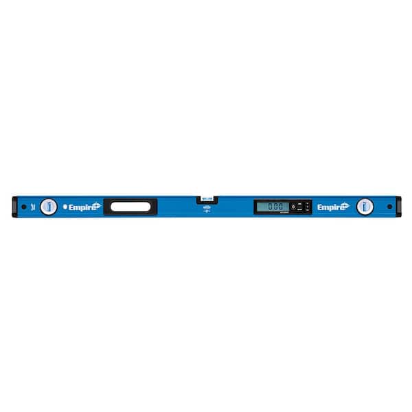 Empire - 48 in. Digital Box Level with Case and 8 in. Magnetic Torpedo Level and Rafter Square in True Blue