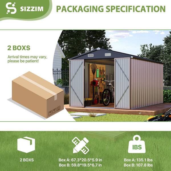 NEIGHBORHOOD PROPERTY OF SRL マット Angel Sar 6 ft. x 8.2 ft. Black Waterproof Outdoor Storage