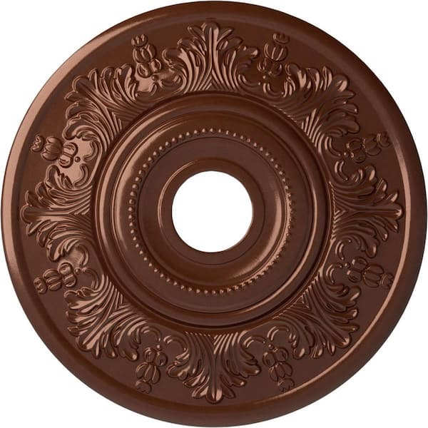 Ekena Millwork 1-1/2 in. x 20 in. x 20 in. Polyurethane Vienna Ceiling Medallion, Copper Penny