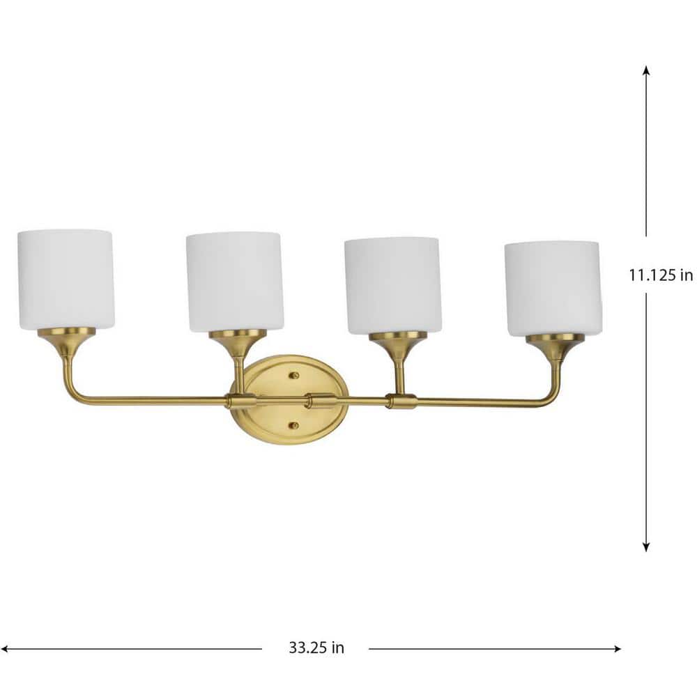 Lynzie 4-Light Brushed Gold Bath Vanity Light