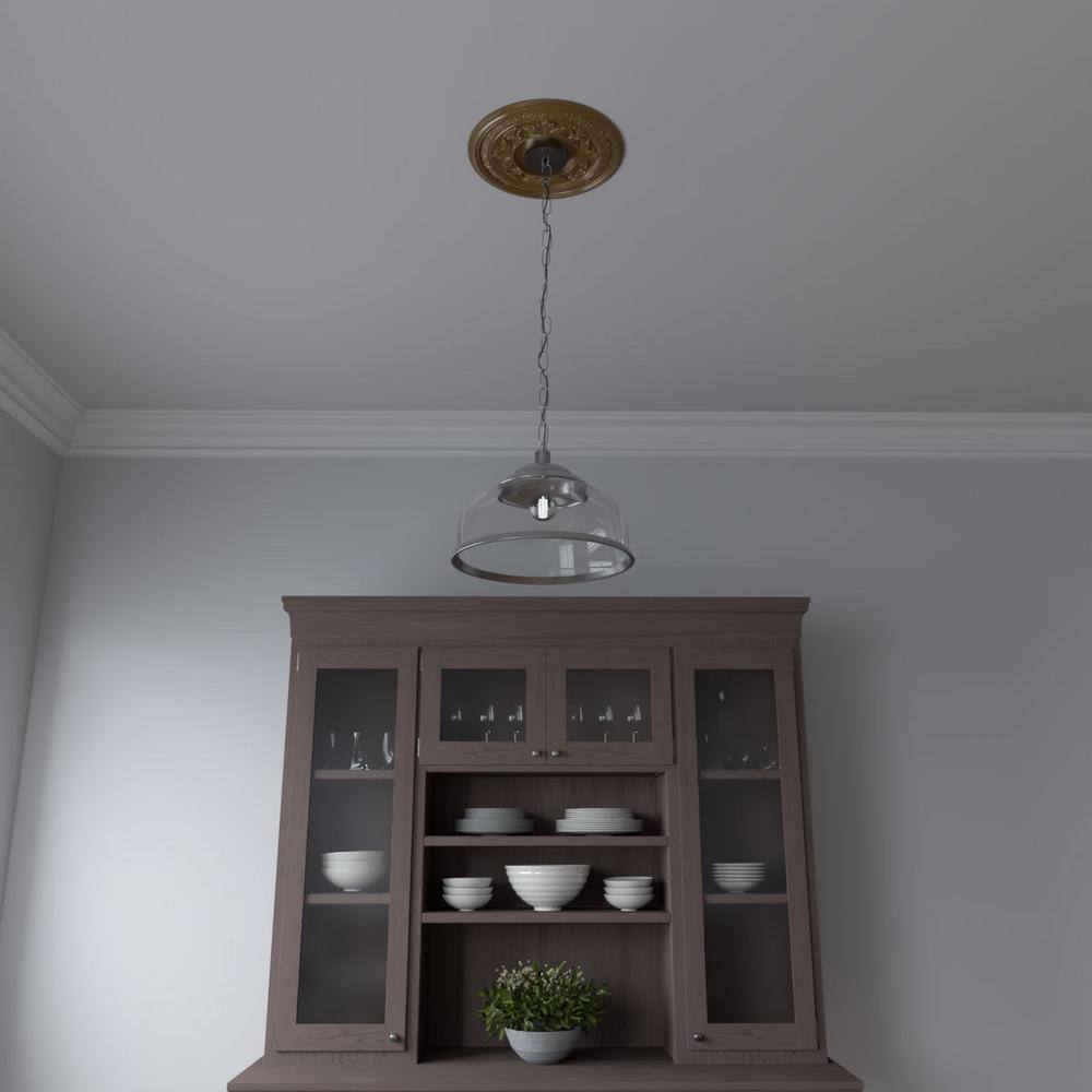Baltimore 13'' Gold Thermoformed PVC Ceiling Medallion