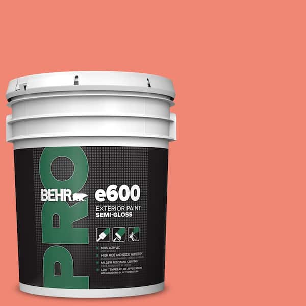 BEHR PRO 5 gal. #T16-07 Coralette Semi-Gloss Exterior Paint