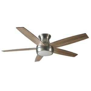 Lanier Falls 52 in, Indoor Ceiling Fan with Integrated LED, Remote Control and Reversible Blades in Brushed Nickel
