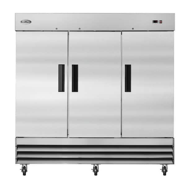 72 cu. ft. Commercial Triple Door Reach in Upright Freezer in Stainless Steel