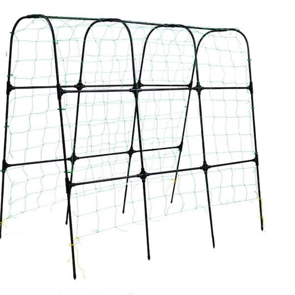 48 in. Garden Cucumber Trellis for Climbing Plants Outdoor U-Frame Vegetable Garden Metal Arch Trellis