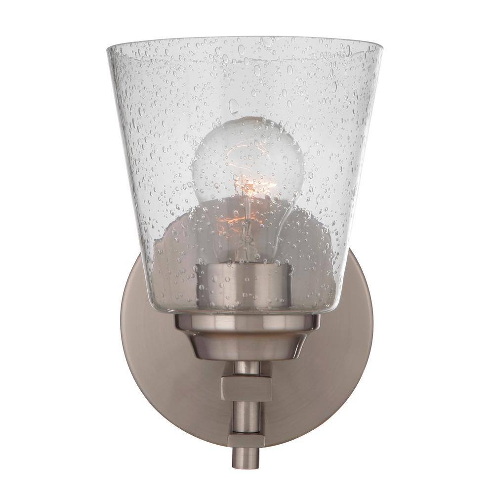 Classic 9.5'' Black Nickel Wall Sconce with Clear Bell Shade