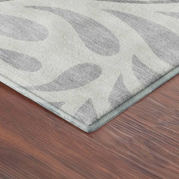 Mayfield Premium Machine Washable Abstract AMF2411 Ivory 2 ft. x 7 ft. Runner Rug