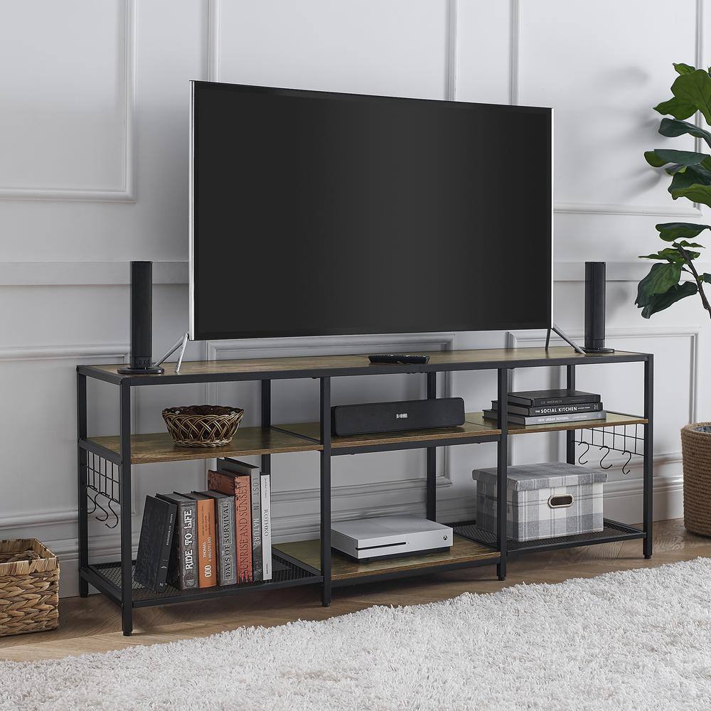 VECELO Industrial Entertainment Center for TVs up to 65 in. Large TV ...