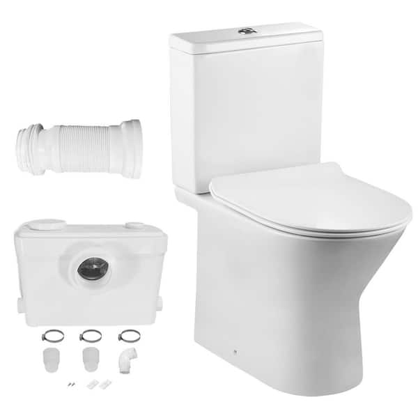 Y・و・T Yingze Rear Outlet 2-Piece 1.1/1.6 GPF Dual Flush Round Toilet in