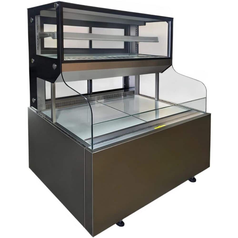 51.1 in. 16.2 cu. ft. Commercial Open Air Sandwich Refrigerated EC461C Black