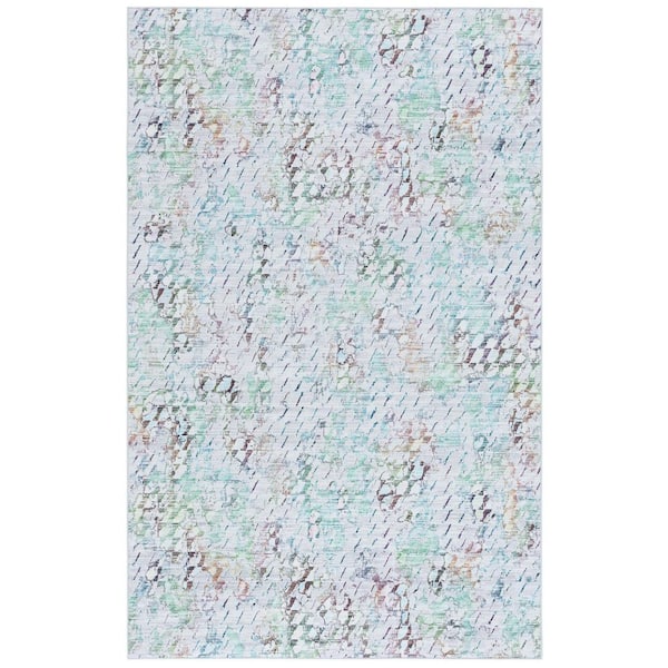 SAFAVIEH Tacoma Gray/Green 8 ft. x 10 ft. Machine Washable Multi Area Rug
