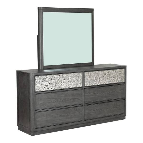 Furniture of America Hairin 5-Piece Ash Gray Wood Frame King