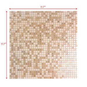 Galaxy Iridescent Pink Square Mosaic 0.3125 in. x 0.3125 in. Glass Decorative Pool Floor Wall Tile (15 sq. ft./Case)