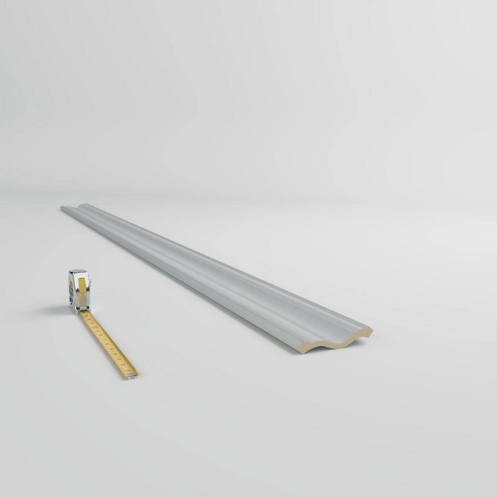 June 4" H x 94.5" W x 4" D Unfinished Polyurethane Crown Moulding