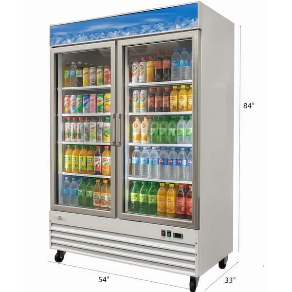45 cu. ft. 2 Door Merchandiser Commercial Refrigerator in White