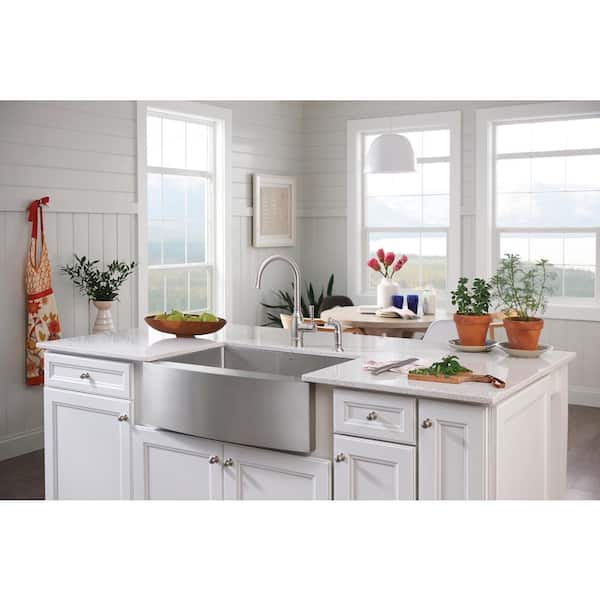 Noell Single-Handle Standard Kitchen Faucet with Side Sprayer in Spot Resist Stainless Noell Single-Handle Standard Kitchen Faucet with Side Sprayer in Spot Resist Stainless