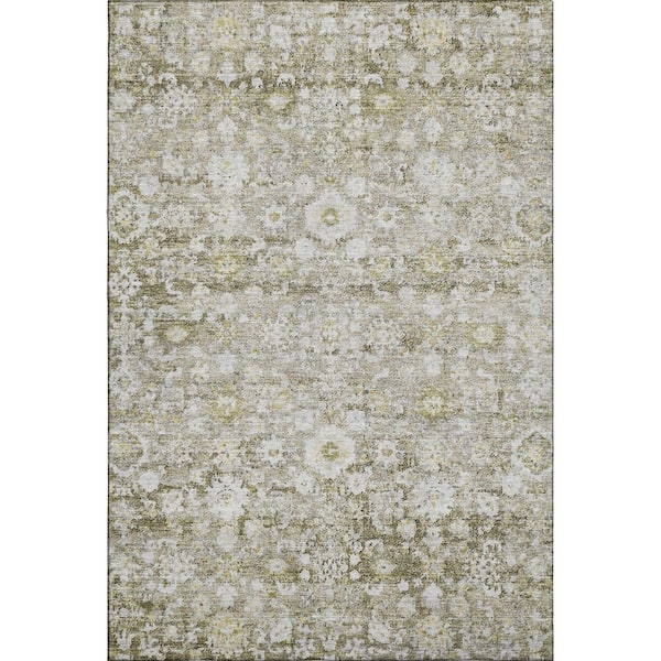 Addison Rugs Mayfield Premium Machine Washable Indoor/Outdoor Geometric AMF651 Taupe 8 ft. x 10 ft. Area Rug