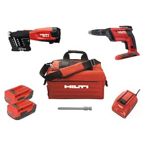22-Volt Cordless Brushless SD 4500 Drywall Screwdriver Kit with Charger, (2) 2.6 Ah Batteries, Bit, Screw Magazine & Bag