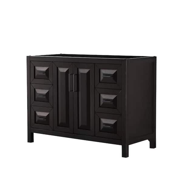 Wyndham Collection Daria 47 in. W x 21.5 in. D x 35 in. H Single Bath Vanity Cabinet without Top in Dark Espresso