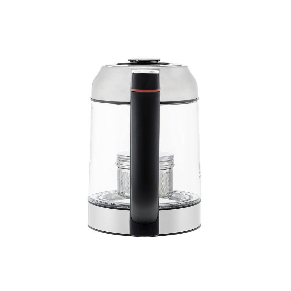 CUCKOO 1.7L Silver Glass Electric Kettle with Tea Infuser