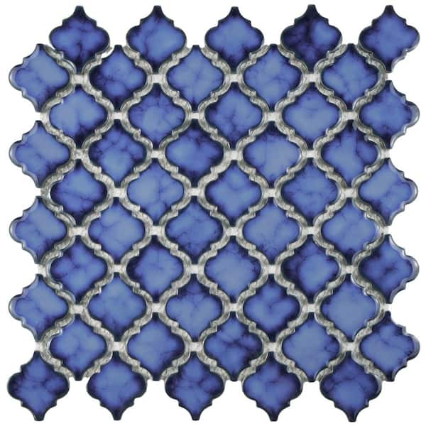 Hudson Tangier Sapphire 12 in. x 12 in. Porcelain Floor and Wall Mosaic Tile (11.0 sq. ft./Case)