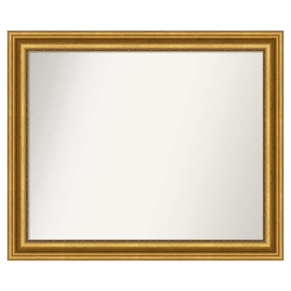 Amanti Art Parlor Gold 41.75 in. W x 34.75 in. H Custom Non-Beveled Recycled Polystyrene Framed Bathroom Vanity Wall Mirror
