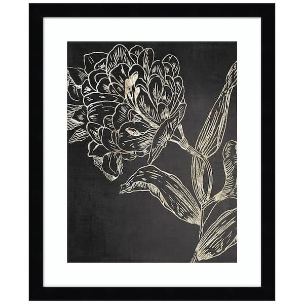 Amanti Art Golden Flower Folklore II by Asia Jensen 1-Piece Framed Giclee Animal Art Print 17 in. x 14 in.